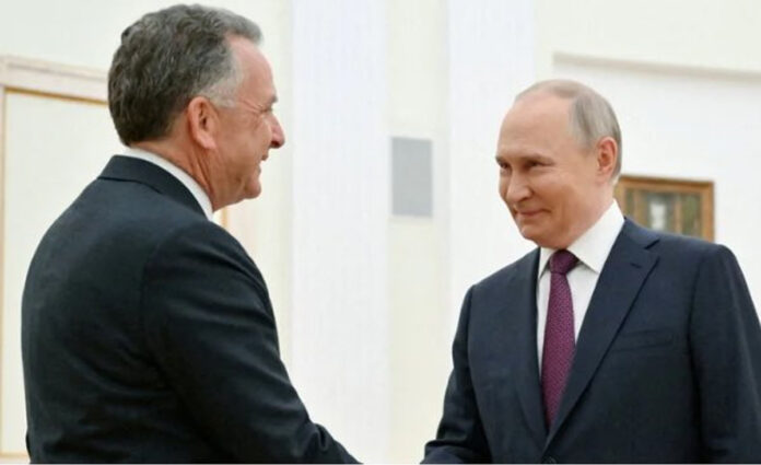 Putin-Witkoff Kremlin Meeting on Ukraine Settlement Putin meets Trump’s special envoy Steve Witkoff at the Kremlin for Ukraine peace talks