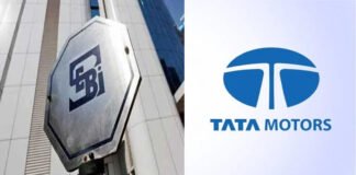 Tata Motors Finance office and Tata electric vehicles showcased at an auto expo