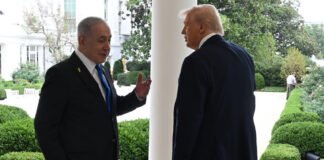 Donald Trump and Israeli Prime Minister Benjamin Netanyahu meet at Mar-a-Lago in Florida to discuss Gaza peace efforts and the West Bank situation.