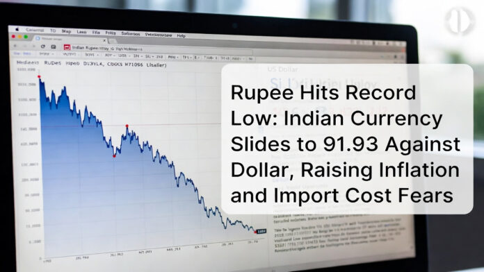 Indian-rupee-hits-record-lo Indian rupee hits record low of 91.93 against US dollar