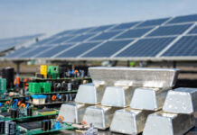 Silver Emerges as Strategic Metal for Energy Transition, GTRI Urges India to Rethink Policy Silver bars and solar panels symbolizing silver’s role in industry and energy transition