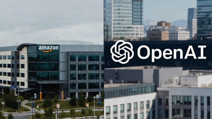 Amazon and OpenAI headquarters amid global tech industry uncertainty