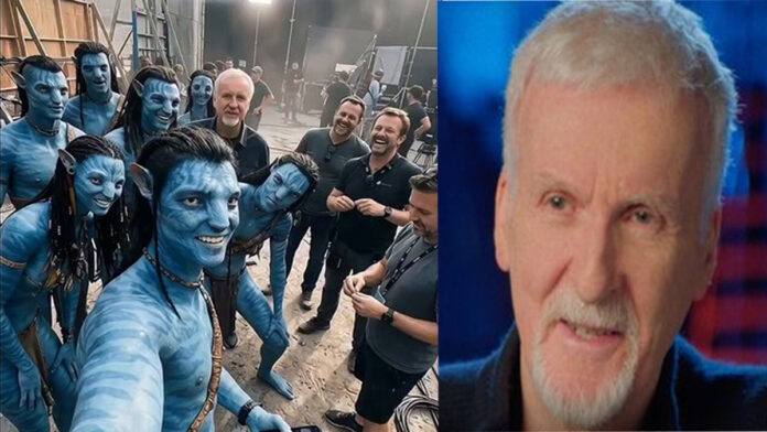 avatar-4-shooting-update-ja James Cameron on the set of Avatar during filming