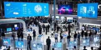 CES 2026 event at Las Vegas Convention Center showcasing futuristic technology