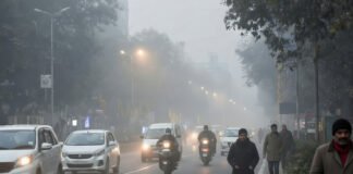 Dense fog and cold wave conditions in Delhi as temperature drops to 4.2°C