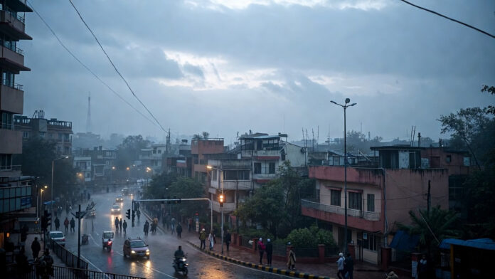 Rainy weather in Delhi as temperature drops sharply in January