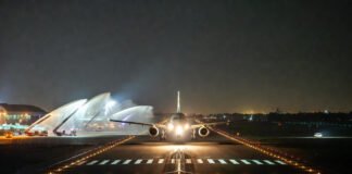 Biman Bangladesh Airlines aircraft lands at Karachi airport as Dhaka–Karachi direct flights resume after 14 years