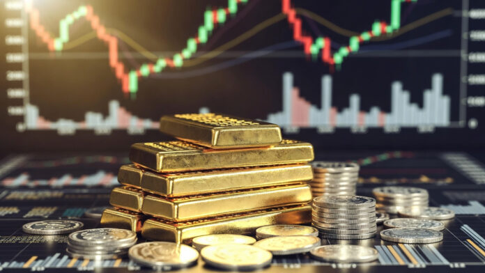 gold-silver-record-prices-i Gold bars and silver coins representing record high bullion prices in India