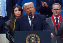 Trump Administration Explores Acquiring Greenland, Calls Military Option ‘Always on the Table’ Greenland Arctic landscape with US and Danish flags representing geopolitical tension.