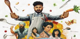 Vir Das and Mona Singh in a scene from Happy Patel Khatarnaak Jasoos movie