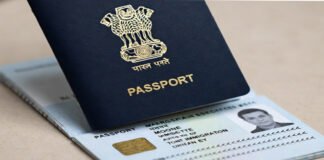 Indian e-passport with embedded electronic chip for secure travel