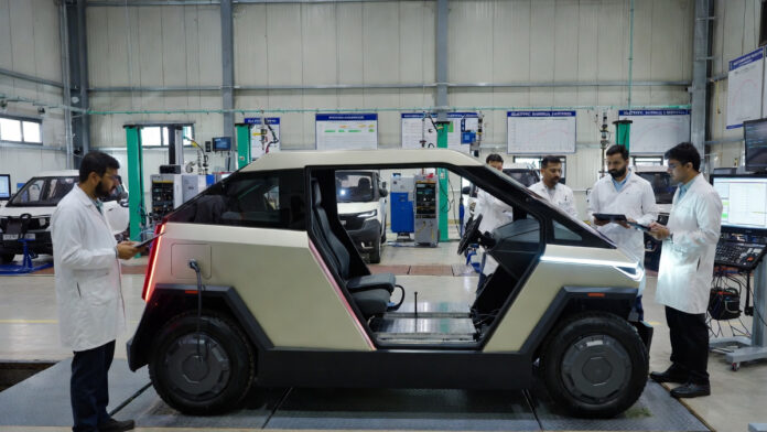 india-electric-quadricycle- Electric quadricycle undergoing testing under India’s new PLI scheme standards