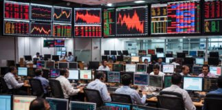 Indian stock market ends lower with Sensex and Nifty in red