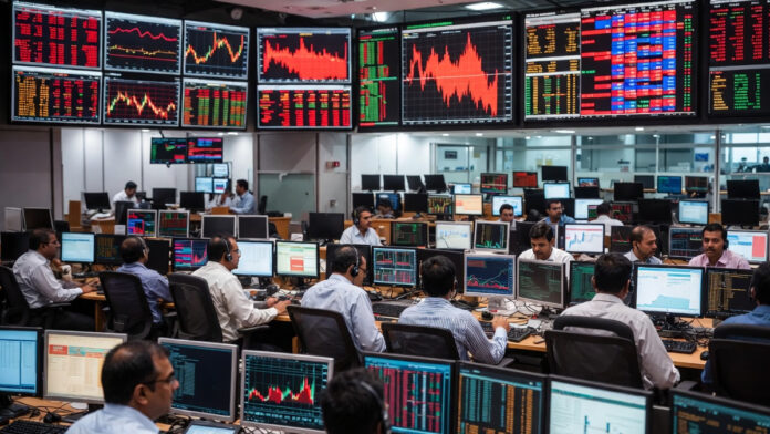 indian-stock-market-sensex- Indian stock market ends lower with Sensex and Nifty in red