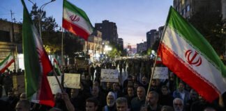 Protesters gather in Tehran during anti-government demonstrations amid internet blackout