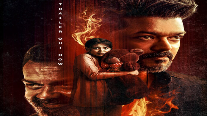jana-nayagan-vs-bhagavanth- Side-by-side trailer scene comparison of Thalapathy Vijay in Jana Nayagan and Nandamuri Balakrishna in Bhagavanth Kesari highlighting alleged similarities and trolling