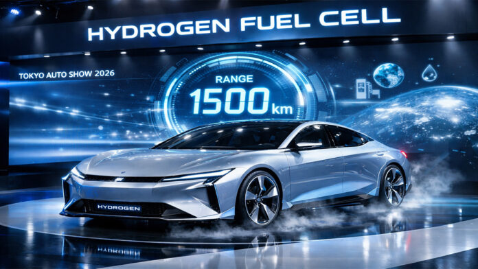 japan-hydrogen-car-prototyp Hydrogen fuel cell concept car displayed at Tokyo auto show