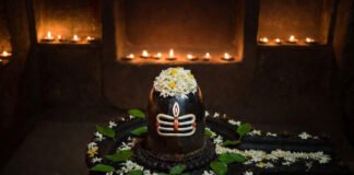 Devotees offering prayers to Lord Shiva on Mahashivratri night