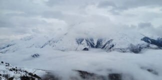 Snow-covered mountains in North India as cold wave intensifies