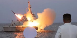 North Korea ballistic missile launch over the Sea of Japan