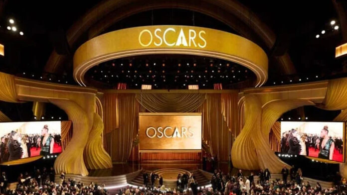 oscars-2026-nominations-dol Oscar statuette at the Dolby Theatre during the 98th Academy Awards nominations season