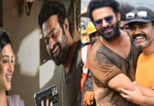 Salaar 2 Still On: Makers Shut Down Shelving Rumors with Playful Teaser on Shruti Haasan’s Birthday Prabhas and Shruti Haasan smiling while looking at phone in official Salaar 2 Instagram teaser post for Shruti Haasan birthday