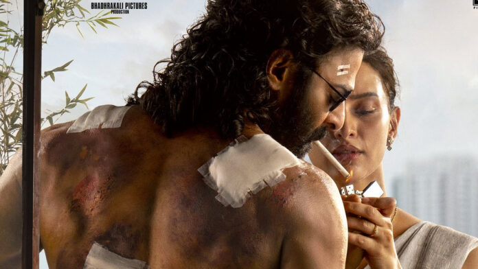 prabhas-spirit-rugged-first Prabhas’ rugged injured look from the first poster of ‘Spirit,’ directed by Sandeep Reddy Vanga, with comparisons to Ranbir Kapoor’s ‘Animal’ appearance.
