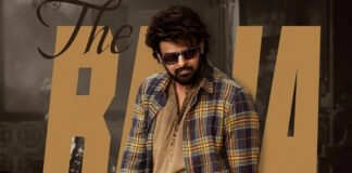 Prabhas in vibrant vintage retro look from The Raja Saab official promotional poster