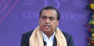 Reliance Jio logo displayed outside a corporate office building in Mumbai
