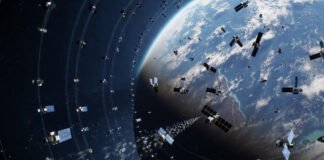Starlink satellites orbiting Earth amid growing space traffic congestion