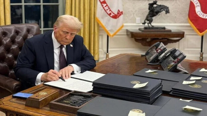 trump-500-percent-tariff-ru President Donald Trump with US Capitol in background amid debate over Russian oil tariffs