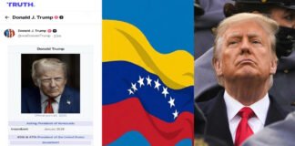 Donald Trump Truth Social post edited Wikipedia page as Acting President of Venezuela