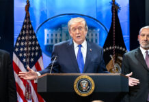 Importers Still Paying Trump Tariffs Despite Supreme Court Ruling; $8.2 Billion in Cargo Impacted President Donald Trump speaking about tariffs and American trade policy as shipping containers sit at a US port