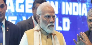 Prime Minister Narendra Modi addressing delegates at India AI Impact Summit 2026