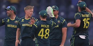 Australia cricket team reacting after defeat that ended World Cup hopes