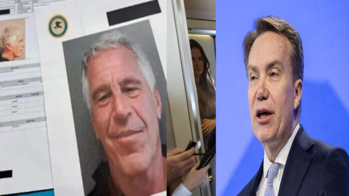boerge-brende-wef-epstein-c Børge Brende speaking at a World Economic Forum event amid scrutiny over past Jeffrey Epstein contacts