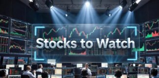 Indian traders monitoring stock charts before market open