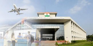 DGCA headquarters in New Delhi with passengers at an Indian airport terminal following new refund rule announcement