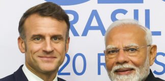 French President Emmanuel Macron arriving in India for official visit