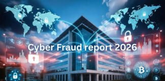 FATF headquarters building with digital cyber security graphics overlay representing global cyber fraud and money laundering risks