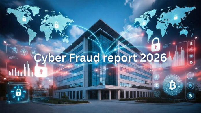 fatf-cyber-fraud-report-202 FATF headquarters building with digital cyber security graphics overlay representing global cyber fraud and money laundering risks