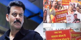 Protests against Netflix over Ghooskhor Pandit film controversy in Mumbai