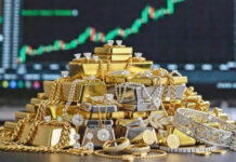 Silver Surges ₹14,530, Gold Hits ₹1.60 Lakh: Precious Metals Rally Amid Global Uncertainty Gold and silver bars stacked as prices surge amid global economic uncertainty