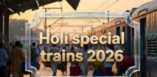 Indian Railways train ready to depart during festival rush