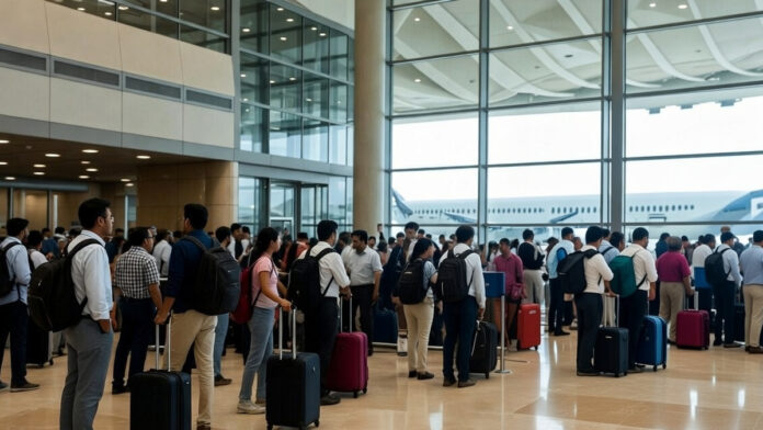 india-baggage-rules-duty-fr International travelers at Indian airport following revised duty-free baggage rules