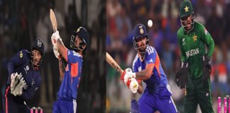 India cricket team celebrating victory during T20 World Cup match