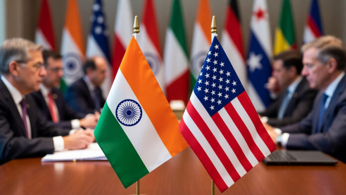 india-us-interim-trade-agre India and US leaders during trade agreement discussions