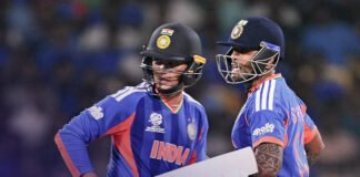India players celebrate after 72-run win over Zimbabwe in T20 World Cup Super Eight match