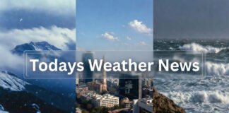 Snowfall in the western Himalayas, sunny afternoon in Delhi-NCR, and rough sea conditions along India’s coast during February weather shift.