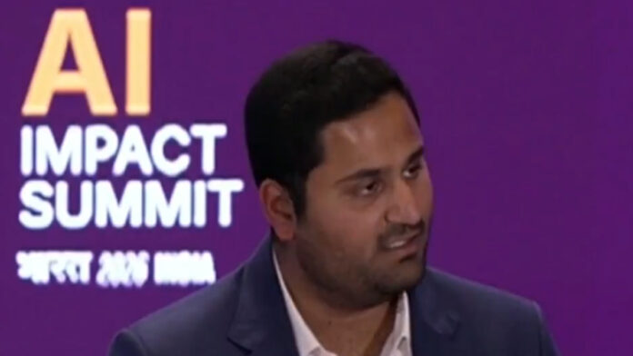 jeet-adani-ai-summit-speech Jeet Adani speaking about AI sovereignty at a technology summit